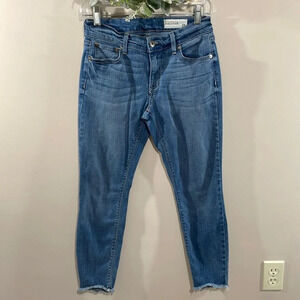 Pistola Skinny Denim Jeans Raw Frayed Hem 28